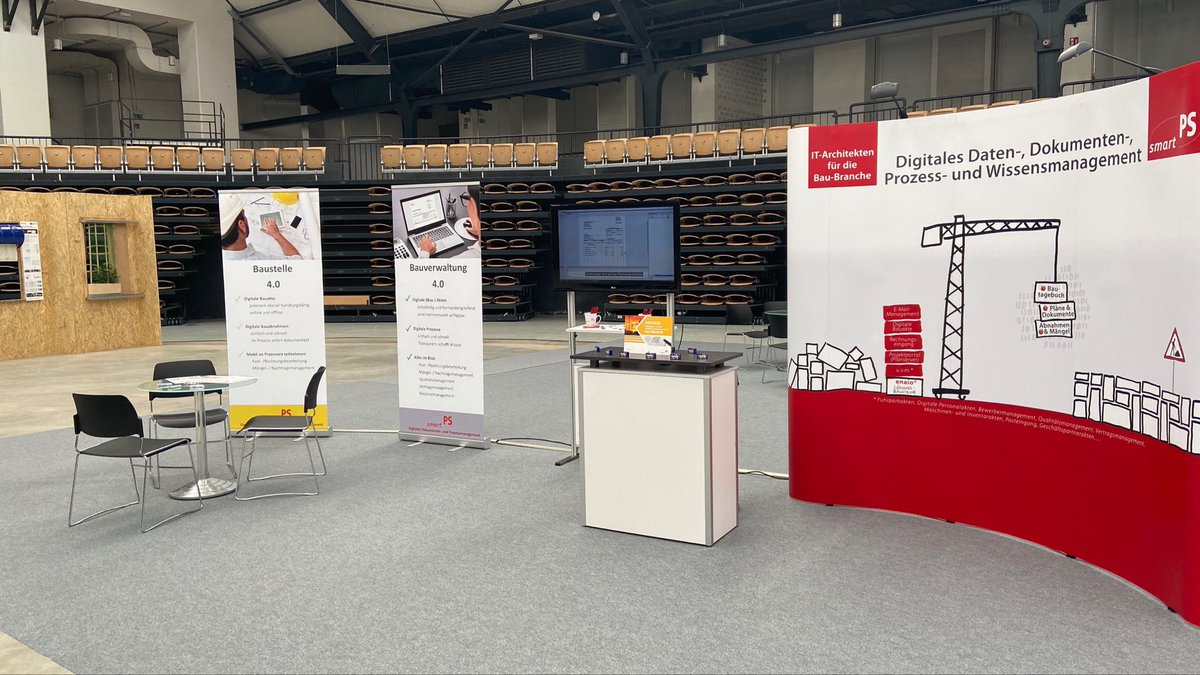 smartPS_GmbH's tweet photo. #Fachausstellung Bau powered by #NordBau. #smartPS freut sich „mit Abstand“ in Halle 1 auf Ihren Besuch. #Digitalisierung #Baubranche 9. bis 12. Sept in #Neumünster https://t.co/2syWYfA9Ce
