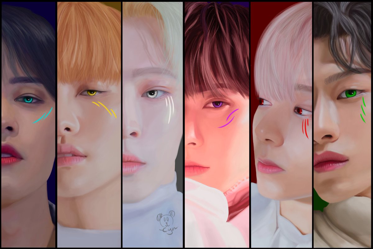 Panda_Cyn's tweet photo. [FanArt] Oneus~
I think im going to make the "colored eyes" a trademark of mine, cuz I've really been liking doing it ^-^

@official_ONEUS

#Oneus #원어스 #Ravn #레이븐 #Seoho #서호 #Leedo #이도 #Keonhee #건희 #hwangwoong #환웅 #Xion #시온 #OneusFanart #kpop #kpopfanart https://t.co/MG8xO1wFAN