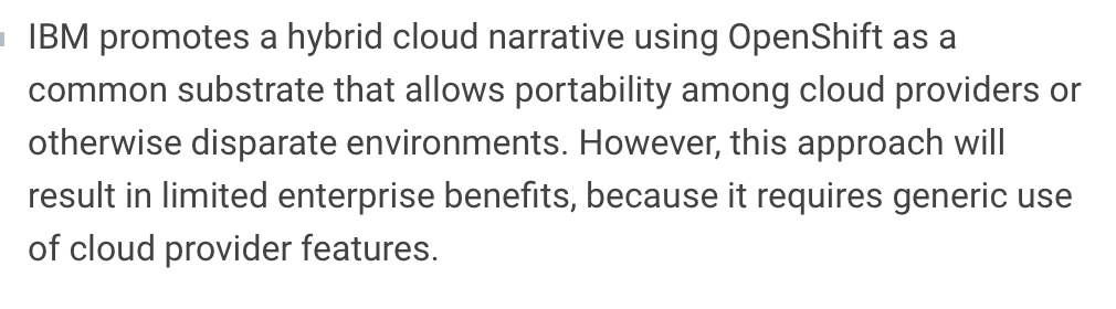 And here's  @gartner_inc burying the lede, which is also my point about why multi-cloud is bullshit.