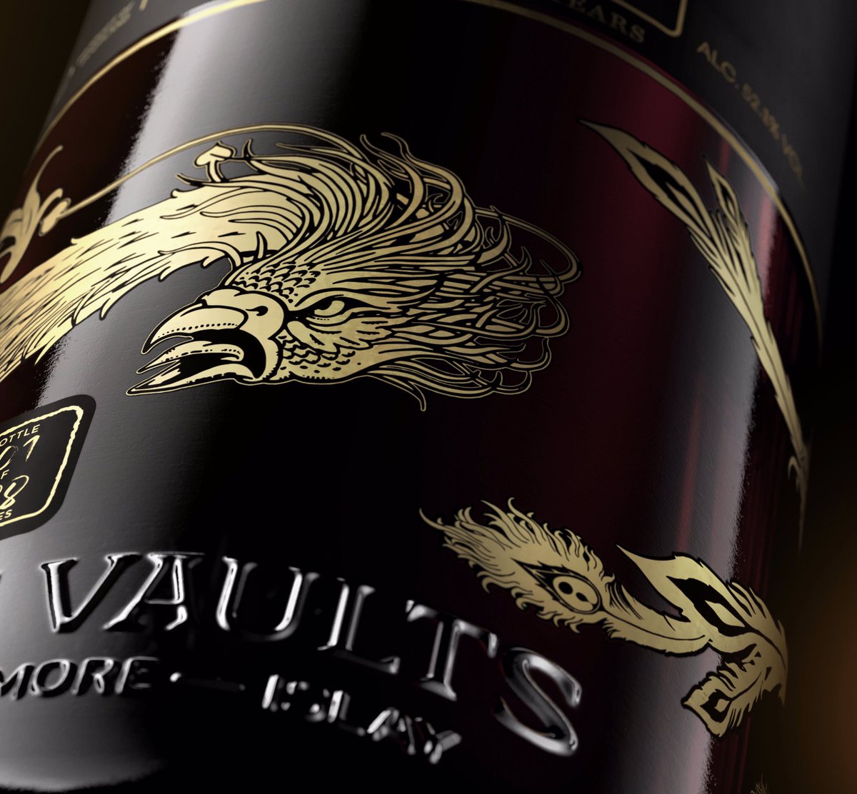 PocketRocketLtd's tweet photo. 🥃 Didn’t turn out too shabby: our latest packaging design for the 37 year old limited edition Bowmore. It’s one of 888 bottles for the Chinese Mythical Guardians Series, designed exclusively for the Whisky Live festival in Shanghai.   #Fenghuang #Scotch #Packaging #design #smsw https://t.co/zMmofnXvho