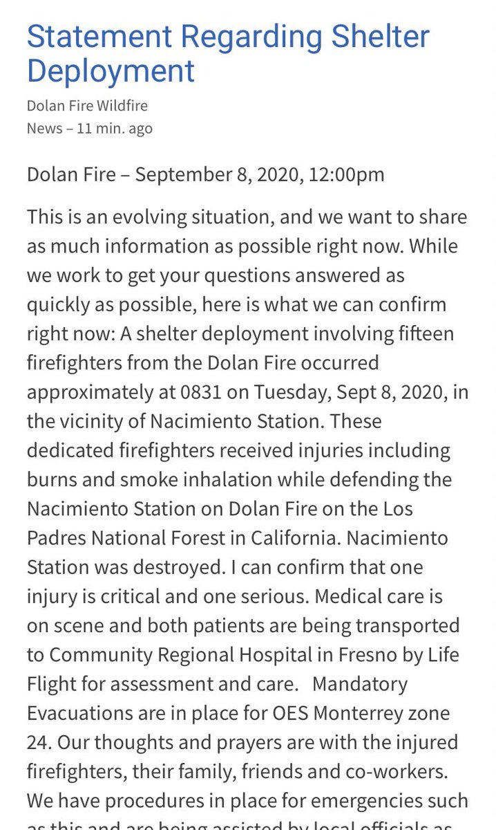 SoCal_IC's tweet image. #DolanFire shelter deployment. Statement from the IC. 

inciweb.nwcg.gov/incident/artic…