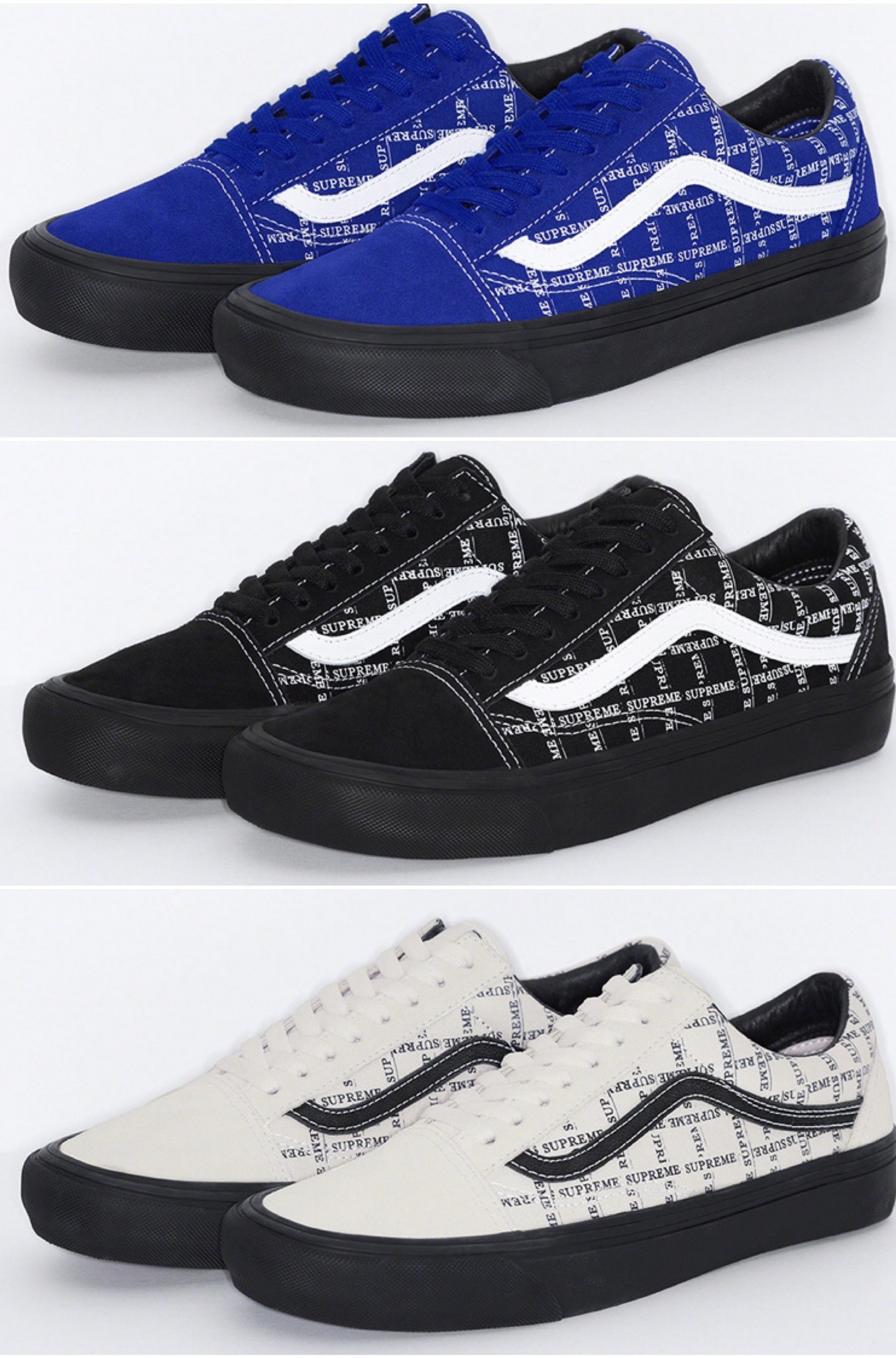 Vans Supreme Old Skool Pro Logo Pattern