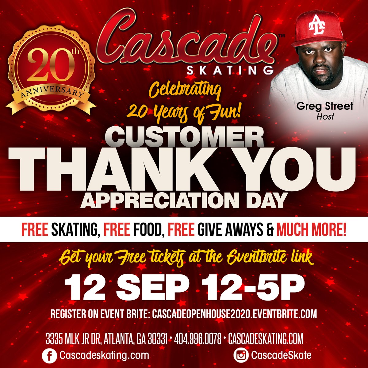 EricBlack41's tweet image. $5 Wings $5 Admission Tuesday Family Session 7p-11p &amp;amp; FREE Tickets to 20th Anniversary Celebration @ Cascade Skating Rink - mailchi.mp/b9ffc5f6090b/4…