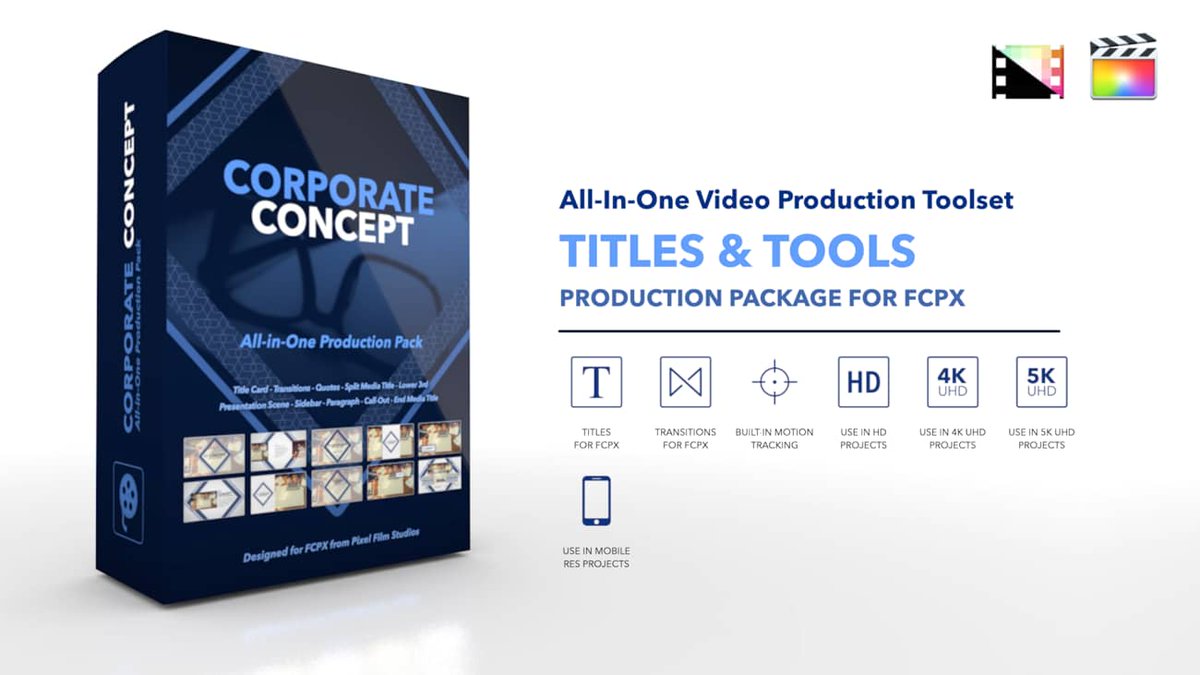 PixelFilmStudio's tweet image. 💼Corporate Concept- All in One Production Package for Final Cut Pro!

store.pixelfilmstudios.com/product/corpor…

#CorporateConcept #ProductionPackage #Plugin #Plugins #FinalCutPro #FCPX #FinalCutProX #FinalCutProPlugin #FCPXPlugin #FinalCutProPlugins #FCPXPlugins #PixelFilmStudios #Business