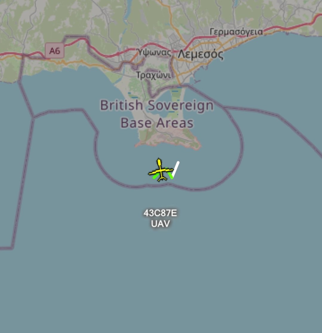 is_keelu's tweet photo. British Army 
Thales Watchkeeper WK450 
South of RAF Akrotiri 

#POINTR #43C87E #UAV #Drone https://t.co/mRGrdhgzHR