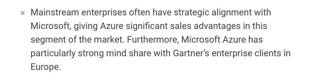 Strength 3: "Once again, Enterprises love Microsoft."