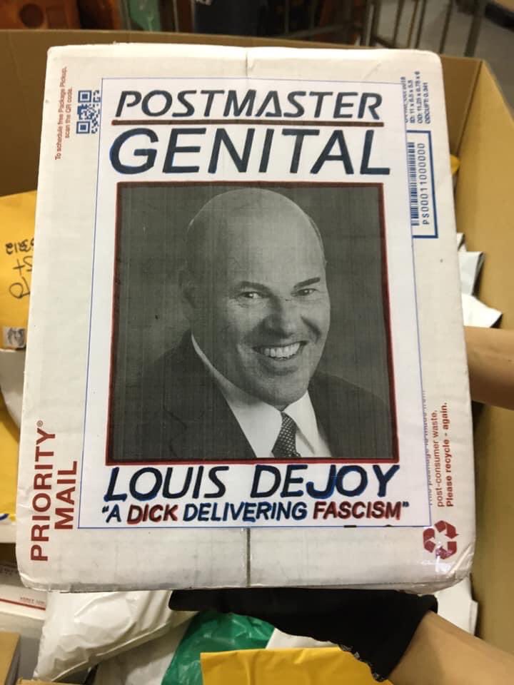 I don’t know who made this, but it’s clear the #USPS wins the popularity contest against #DeJoy. #standbyyourmail