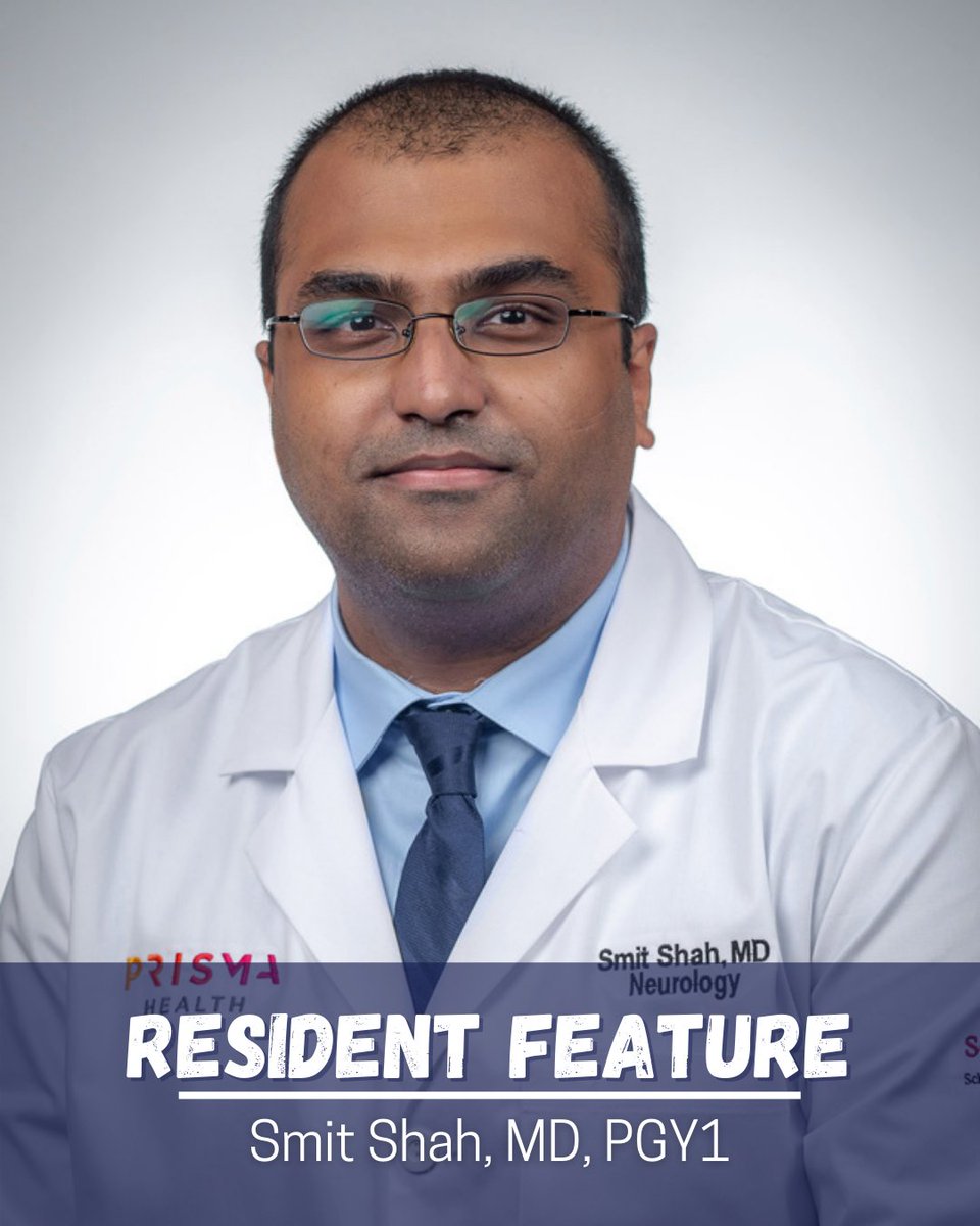 USCneurology's tweet photo. Dr Smit Shah, PGY1, comes to us from NJ.  He did a year in prelim gen surg. Likes cricket and volleyball. Is a huge fan of action movies. Ask him how to cook palak paneer, koya kaju, butter naan, or upma. He is interested in vascular or intervention. #ResidentLife https://t.co/WoJztWXnhS