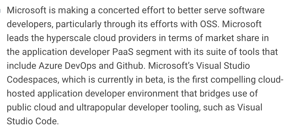 But they're trying to fix that! Credit where due, the  @azure OSS involvement is no joke, and I'm eagerly awaiting the Codespaces GA.
