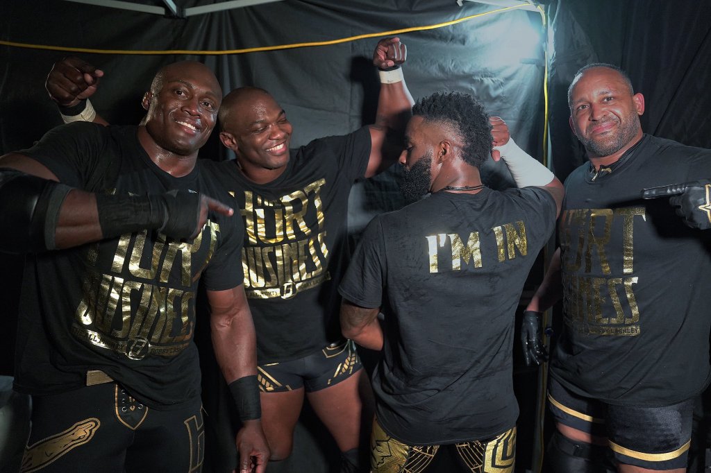021President's tweet photo. @WWE Please don't botch #thehurtbusiness because you've managed to create the next &amp; better #NationofDomination. I beg of you, make stars out of @fightbobby &amp; @CedricAlexander. Give @Sheltyb803 &amp; @The305MVP their just due. I as an African #wweuniverse member ask most sincerely. https://t.co/qfesSw2VHm