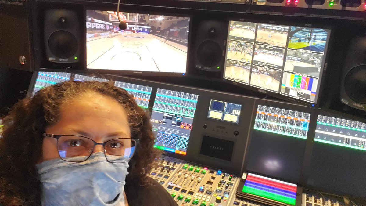 calrecaudio's tweet photo. Are you happy to be back mixing on a Calrec?
@audioladytweets, Freelance Sports A1 from Denver was happy to be #backtobroadcast mixing on a #Calrec Artemis last month! She worked on the @nuggets @NBA feed for @AltitudeTV (outside the bubble) in @Mobiletvgroup’s 46 Flex OB truck. https://t.co/Q2ke8asfVr