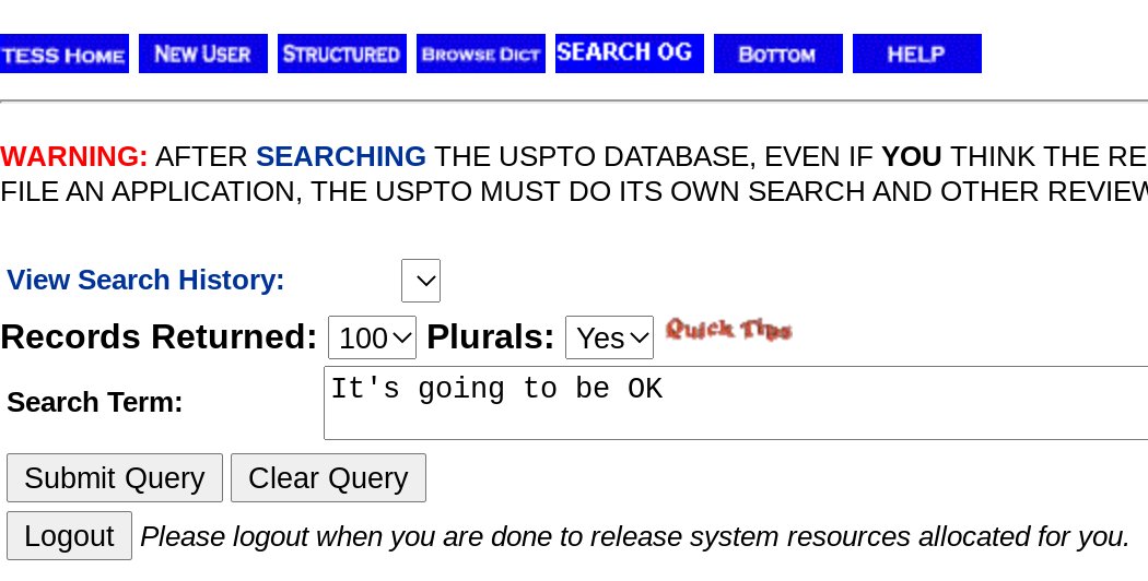 I get the feeling that words like "trademark searching," "crafting queries," and "Free Form searches" can make this process sound scary, but I want you to know it going to be OK