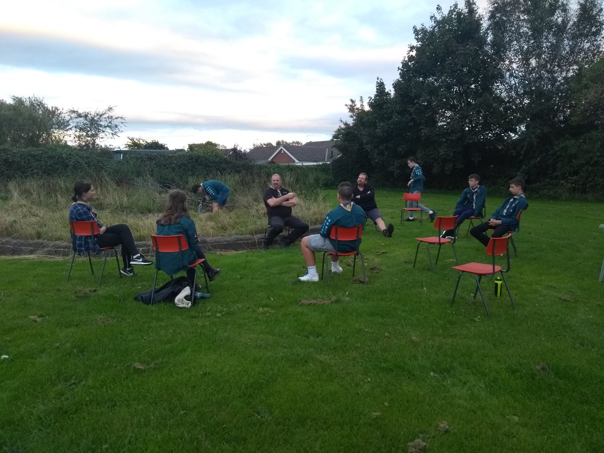 1stBalderton's tweet photo. 180 days since the Scouts last met, we had a small group meeting face to face. These are the Scouts that should have moved up to Explorers during Lockdown. It was a chance to chat about their time in Scouts and plans for Explorers - and eat s'mores!! #Scoutsisback https://t.co/PI0Kq7jqDP