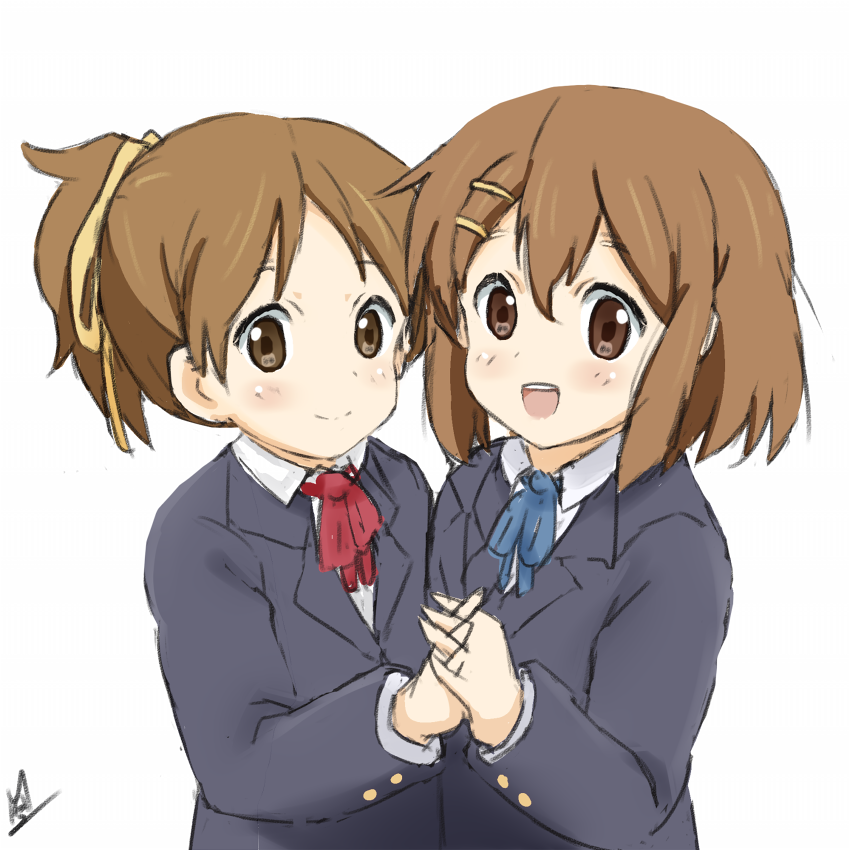 平沢憂 ,平沢唯 「唯憂

#けいおん 」|MA-2㌠のイラスト