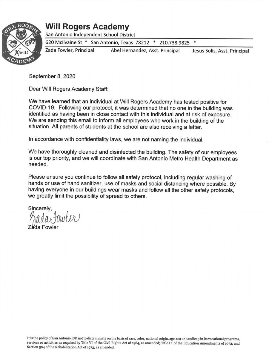 SanAntonioPODER's tweet image. COVID-19 cases at Rogers Academy and Highlands High School on day one of face-to-face instruction in SAISD. #ItsNotSafe