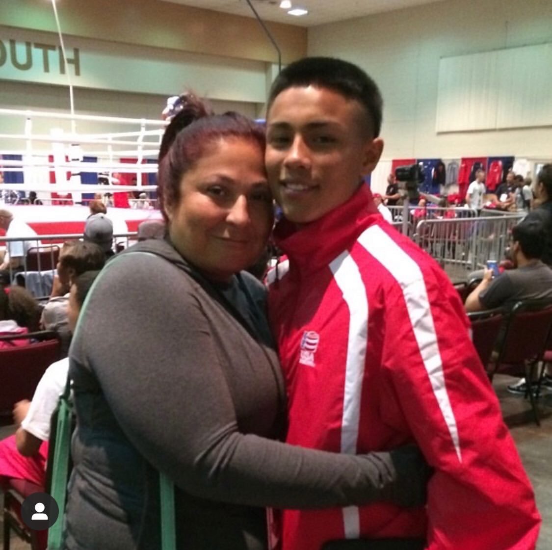 Im really struggling today 💔Dannys favorite Tournmt was the Junior Olympics ...because I wasnt there as an official & could take pics with boxers @USABoxing #JoNationals 💔💙🥊 #TeamManager #MommaD Love my job n I love who I do it for !!