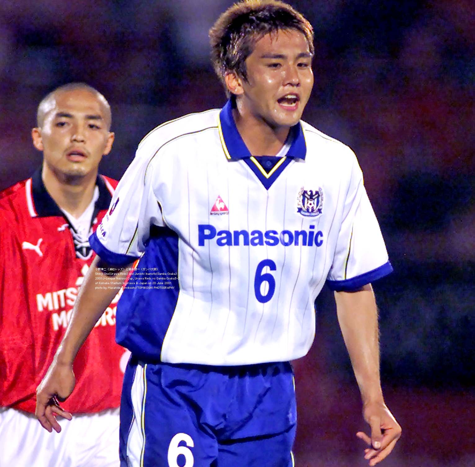 Tphoto 小野伸二 浦和レッズ と稲本潤一 ガンバ大阪 Shinji Ono Urawa Reds And Junichi Inamoto Gamba Osaka 01j League Nabisco Cup Urawa Reds Vs Gamba Osaka3 2 At Komaba Stadium In Urawa In Japan On June 01 Photo By