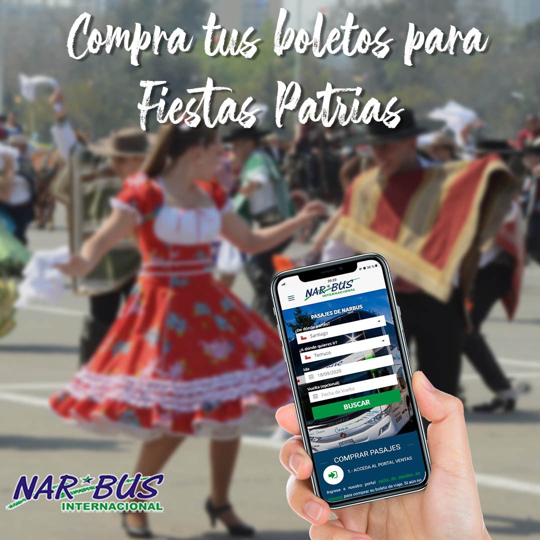BusesNarbus's tweet photo. Ya nos estamos preparando para Fiestas Patrias, para transportarte a tu destino de forma segura. 

Compra tus boletos:
https://t.co/HCJ70Wglbn https://t.co/IR4Ef0qZlv