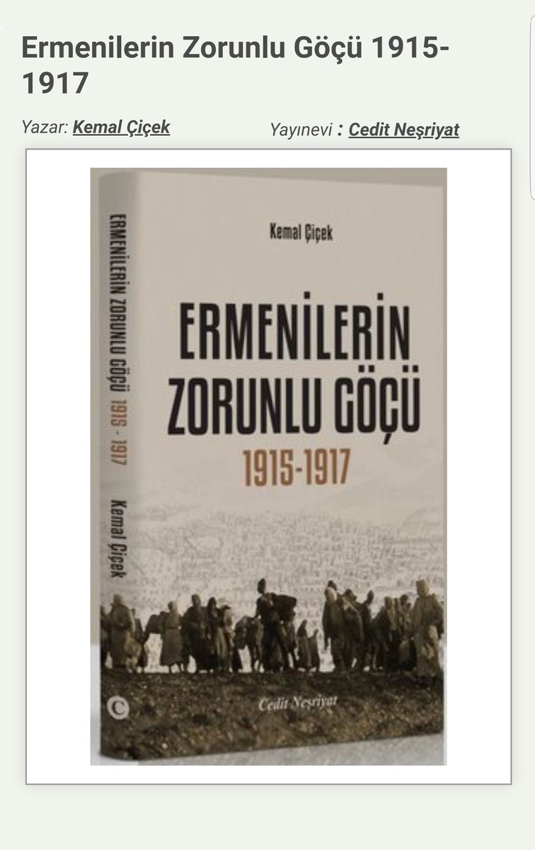 10-Ermenilerin zorunlu göçü neden gerekliydi, ekli videolardan biraz açıklanmıştı, lakin akademik çalışmalar yapan arkadaşlar için bu kaynak kitabı da ekleyelim.