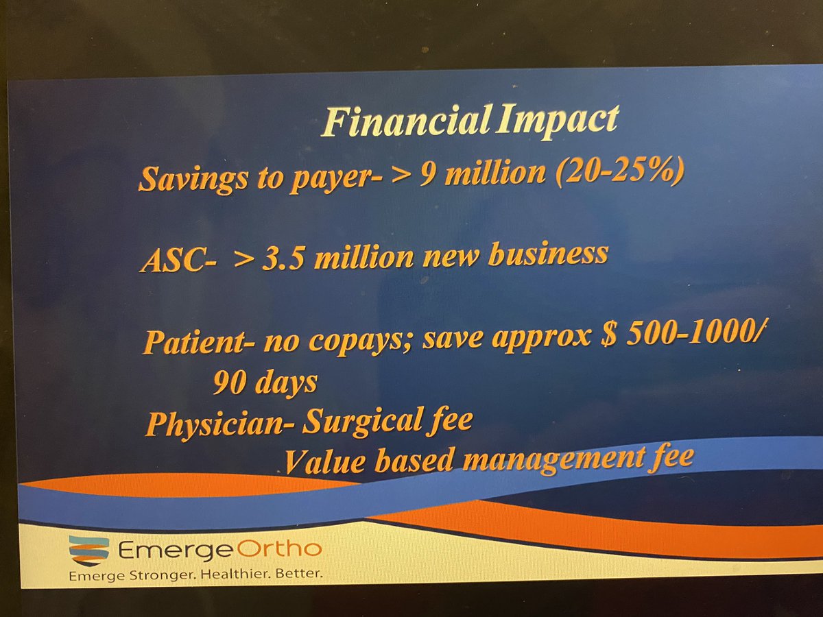 rkh_md's tweet photo. Pretty impressive results for a physician run bundle. Done right, lots of people, including the patients win. @aoa1887 #elf2020 https://t.co/LE7PMsVJ7C