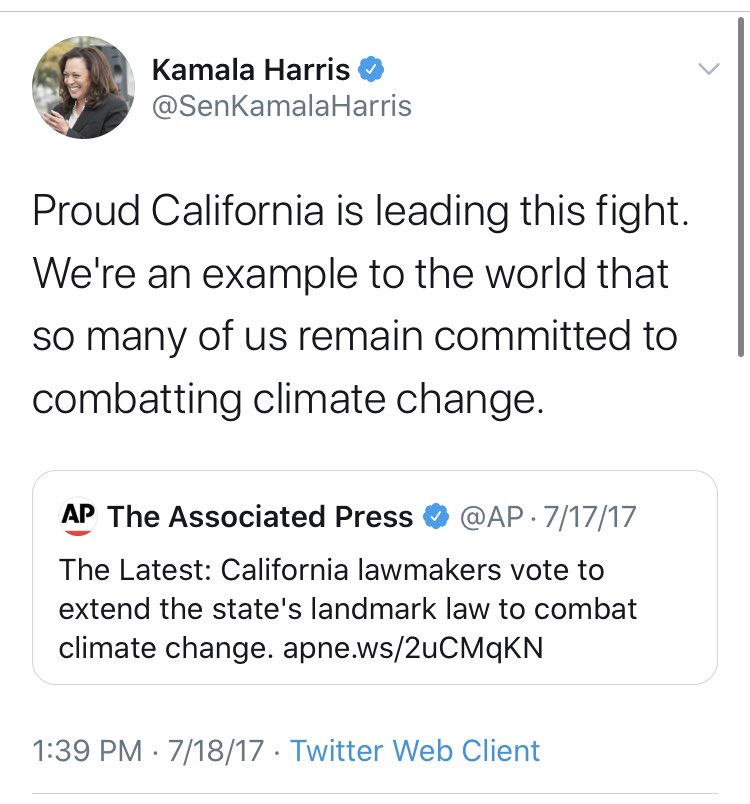 I’m not sure rolling black outs and an inability to use major appliances is “an example to the world” that’s worth following. But this is a good reminder that  @SenKamalaHarris and  @JoeBiden want to bring these kinds of failed policies to your state.