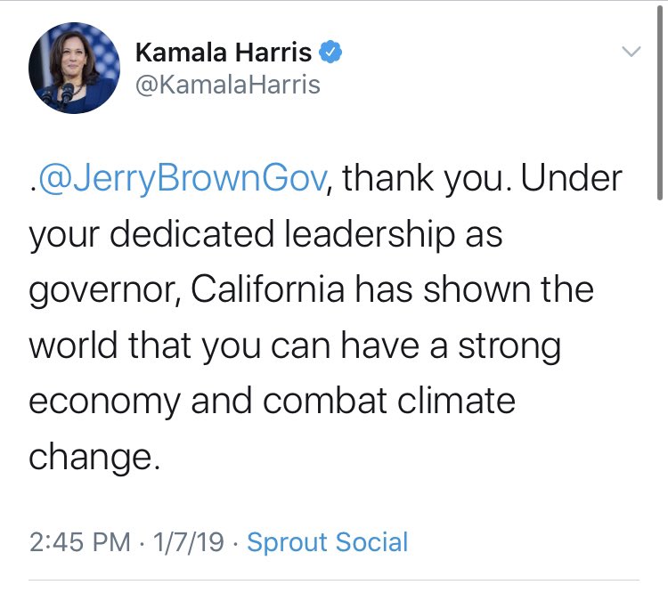 She’s been instrumental in helping  @JerryBrownGov and  @GavinNewsom accomplish their misdirected legislative aims.