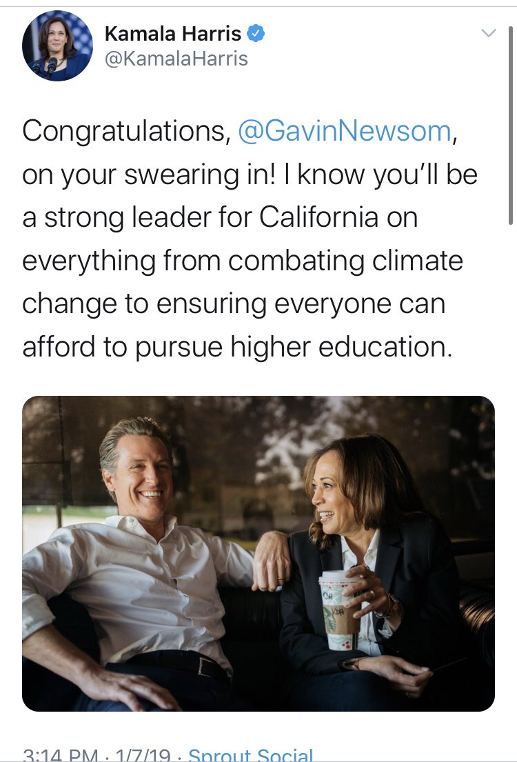 She’s been instrumental in helping  @JerryBrownGov and  @GavinNewsom accomplish their misdirected legislative aims.