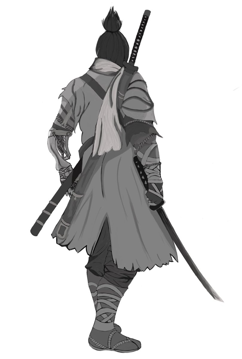 Ahsterlo's tweet photo. Un pequeño fan art de Sekiro, el mejor juego que he probado hasta la fecha :3 https://t.co/7HCUi4m4aZ