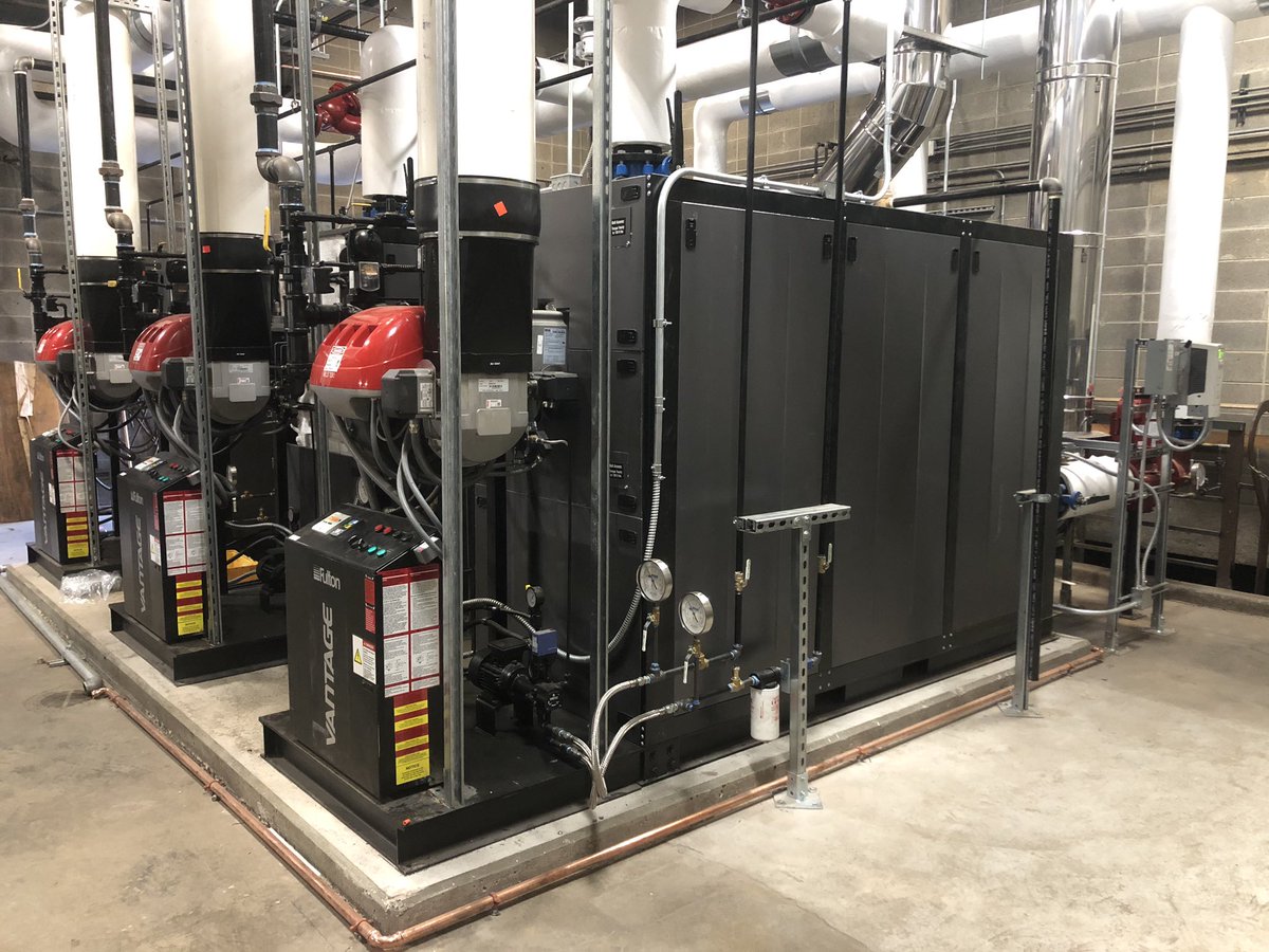 ryancompanyrep's tweet photo. First day back to school in our area of the country .  Bus stop temperatures were around 43 degrees but Chequamegon Schools in Park Falls WI will be just fine with these new Fulton Vantage Dual Fuel boilers.  @FultonBoiler 
#Rugged #Robust #Reliable #VantageFulton #Boilers https://t.co/v916MtbvOQ