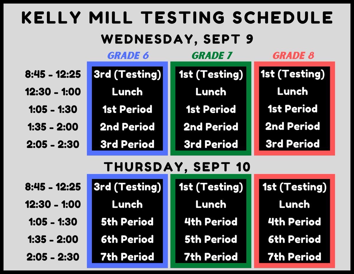 SchuldesScience's tweet photo. Hello @KMMPMPanthers Please note the schedule for MAP testing over the next two days. Best of luck to all! #YouGotThis https://t.co/LaMo8Lkxta