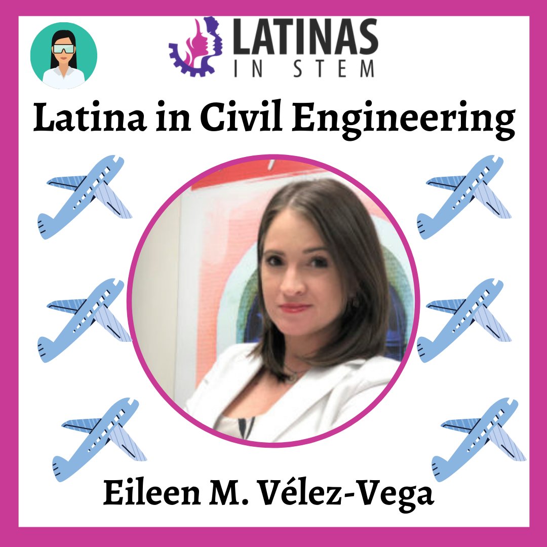 LatinasinSTEM's tweet photo. Continuing our September focus on #CivilEngineering, today we are bringing you the story of Eileen Vélez-Vega who is the Aviation Practice Lead at Kimley-Horn.  Come check out her journey!  #civilengineering #latinasinstem #womeninstem #womenengineers #latinaengineer https://t.co/uzrgvwRzDN
