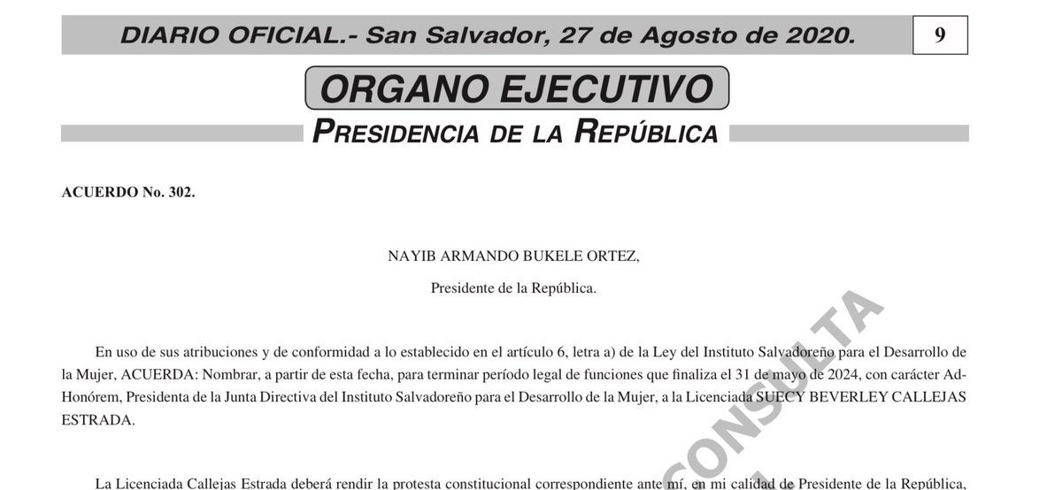 Ruth_Lopez1977's tweet photo. #Atención Revisar Diario Oficial debe ser un ejercicio del control público:
¡PREPÁRENSE! ylleguen hasta la 🍒 del 🎂 
1.Nombramiento de ministra de Cultura como presidenta del ISDEMU
2.Nombramiento al Vicepresidente como delegado para la reforma constitucional; y 
3....😱🧵 https://t.co/uW4wsf6iTy