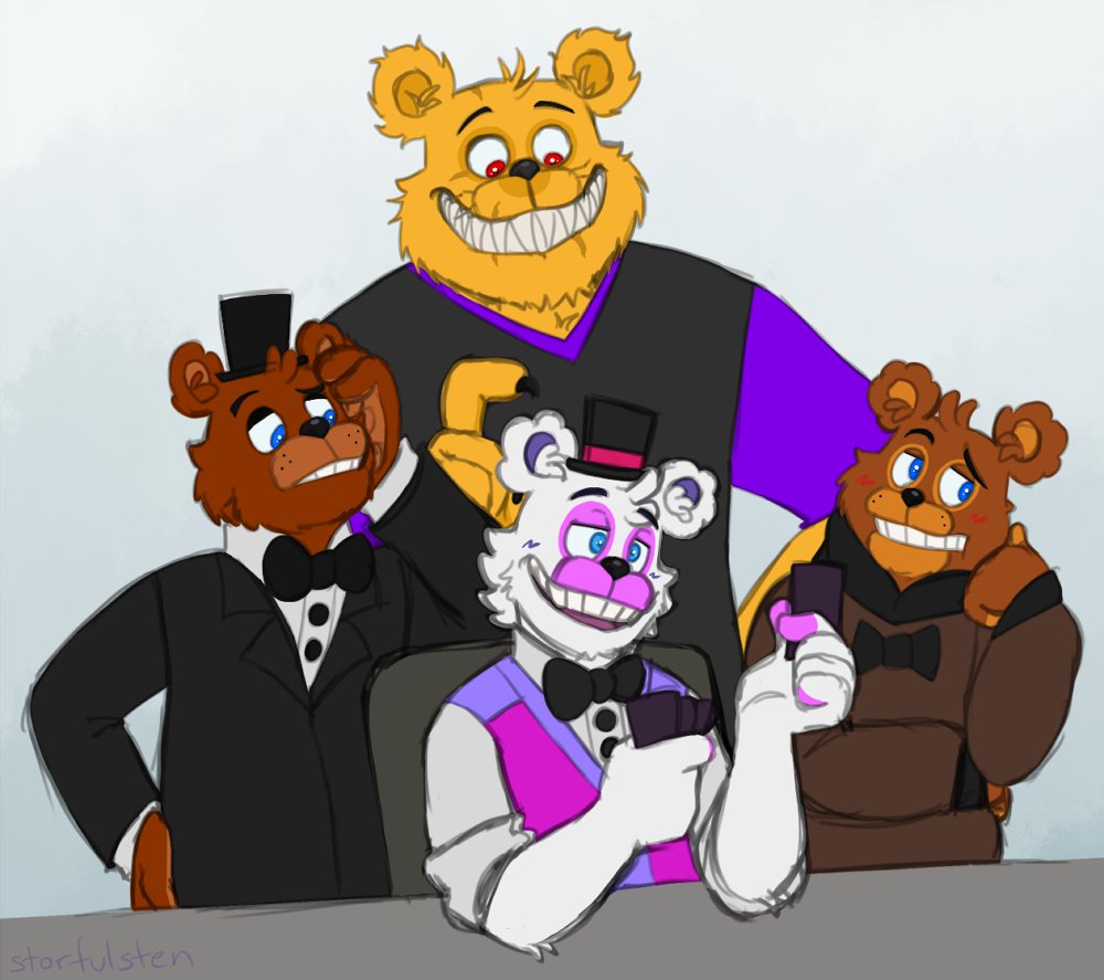 crusadercap's tweet photo. silly fluff au shenanigans bc it's fun #funtimefreddy #bonbon #andsomehomies #bearsvsbuns #fnafAU #mushyfluffau #takeitorleaveit #idclol https://t.co/wmJFvWnru3