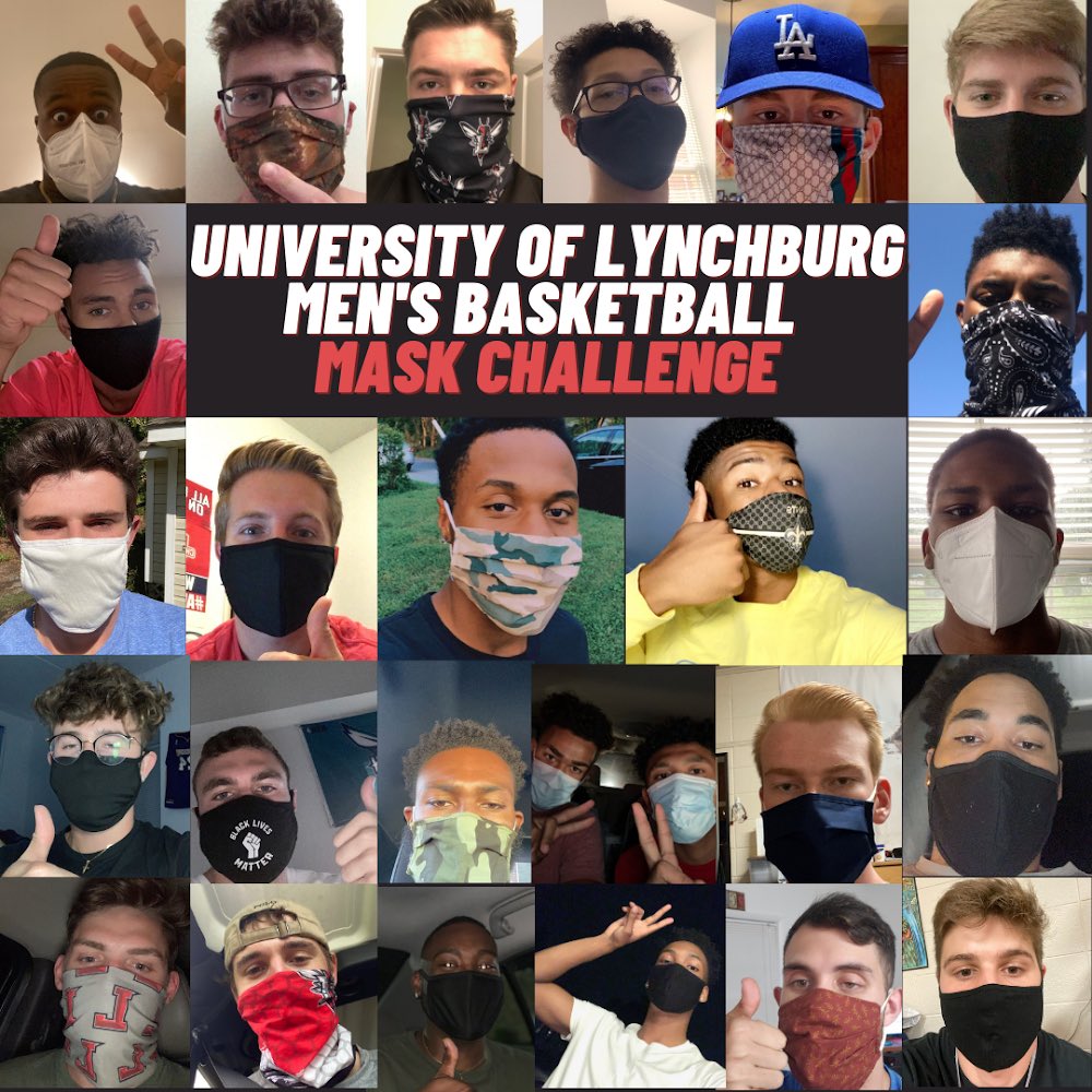 LynchburgMBBall's tweet photo. As we start back this week with face to face classes, continue to wear your masks to keep everyone safe!!! Thanks to @lynchburg_wbb for challenging us to continue to do our part!!
#WonNation #Wearamask #Weareinthistogether https://t.co/DDEbx2gdN3