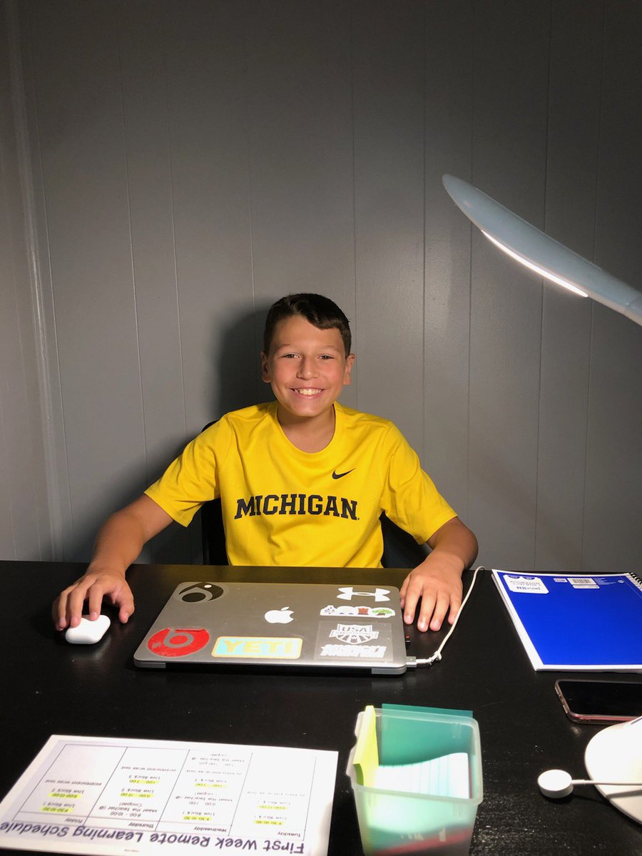 jsanti4's tweet photo. Drew was ready to roll on Day #1 #LPSFirstDay @LivoniaDistrict @cooperleaders https://t.co/XtUVUj8Luw
