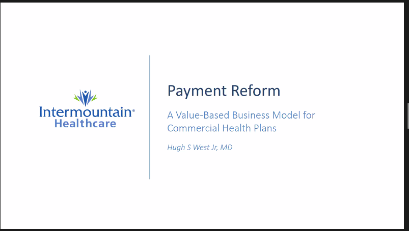 aoa1887's tweet photo. The 2020 Virtual Emerging Leaders Forum now goes to core faculty Hugh West, MD, who offers comments on "a value-based business model for commercial health plans." #2020ELF https://t.co/f8yjee9DNH