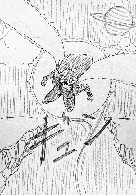今日のお昼のお絵描き 
