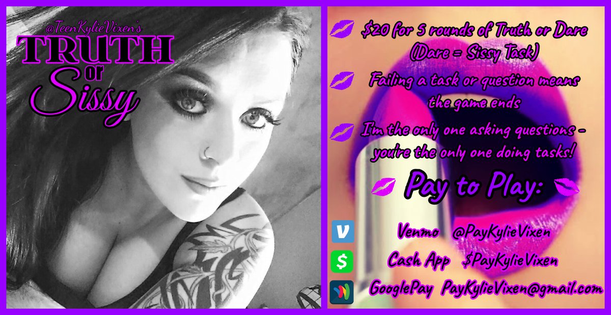 promos4dommes's tweet photo. The proof is in the pudding piggy. Don't miss out on Goddess @TeenKylieVixen's #TruthOrSissy treats

- FemDom - SissySlut - SissyGames https://t.co/9yeO1oVqcq