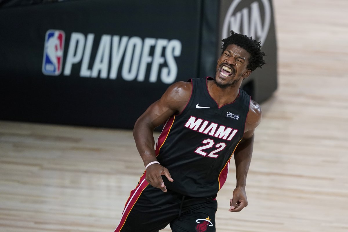 BleacherReport's tweet photo. Heat advance to the ECF for the first time since 2014 🔥 https://t.co/c9ab9kZ0Ca