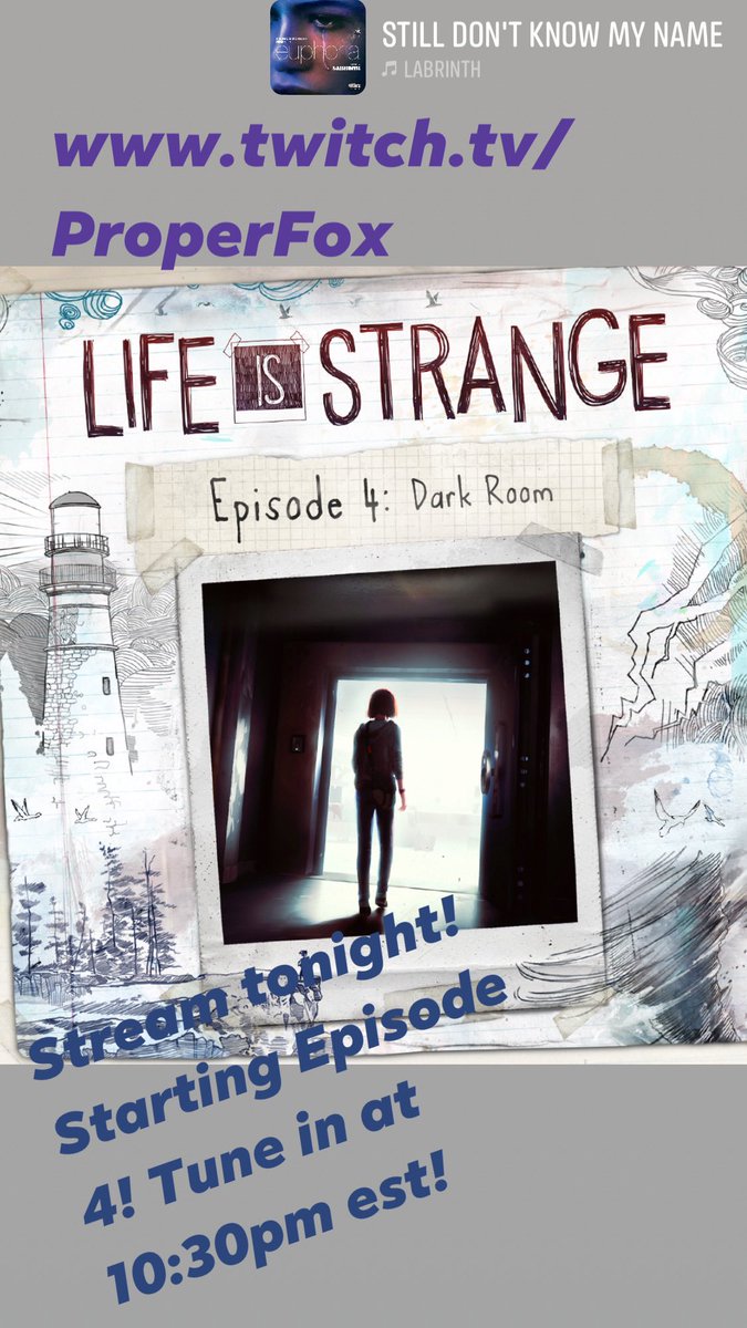 ProperFox57's tweet photo. #lifeisstrange #streaming #TTV #twitchstreamer #twitchaffiliate #gamergirl https://t.co/Ofu3DNxr6E
