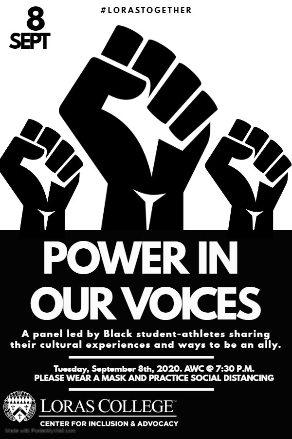 SaraGPhD's tweet photo. Phenomenal job by Loras students tonight! Thank you for sharing your insights and experiences. #LorasTogether #LorasInclusion https://t.co/JcImHobT7X