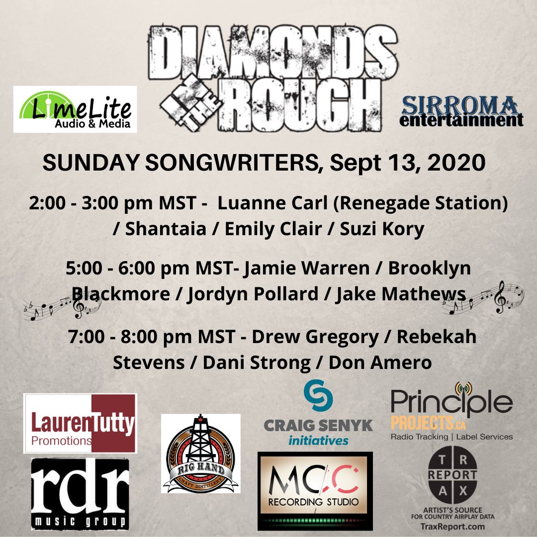 drewgregory_'s tweet photo. Tune in to the @SirromaEnt page this Sunday. I'll be doing a songwriters' round with #DITR2020 Huge thanks to all the sponsors that help keep this stage going for so many artists #Grateful https://t.co/C7TBOZBDkR