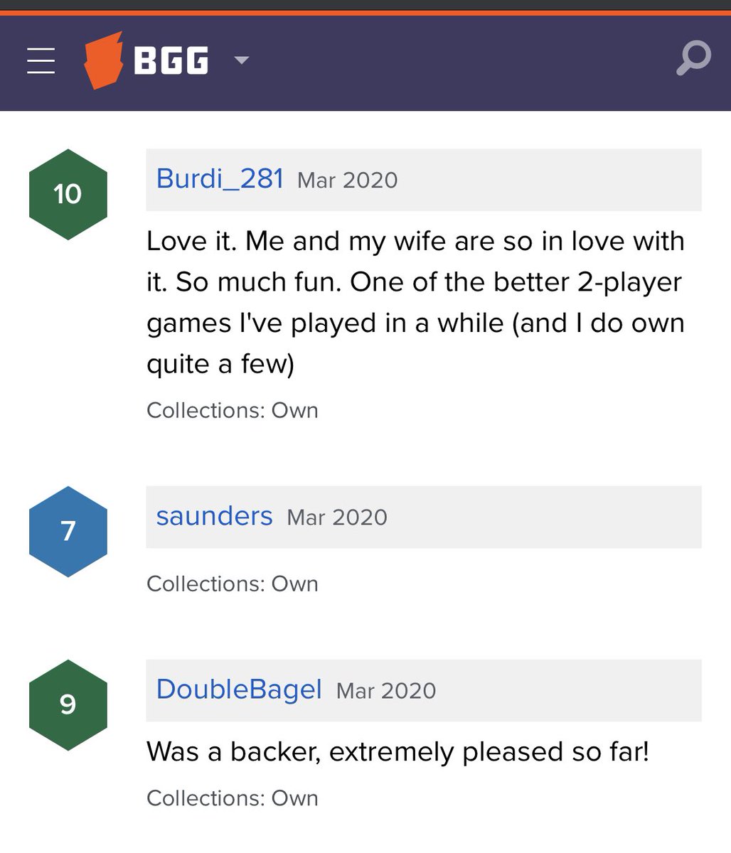 CherryPikdGames's tweet photo. Creative Date Night activity: rate your favorite games on @boardgamegeek ... here are some of ours! Thanks to everyone who reviewed our game and left comments! #indieboardgame #supportindiedesigners #nerdydateideas https://t.co/nCZLt8EPtj