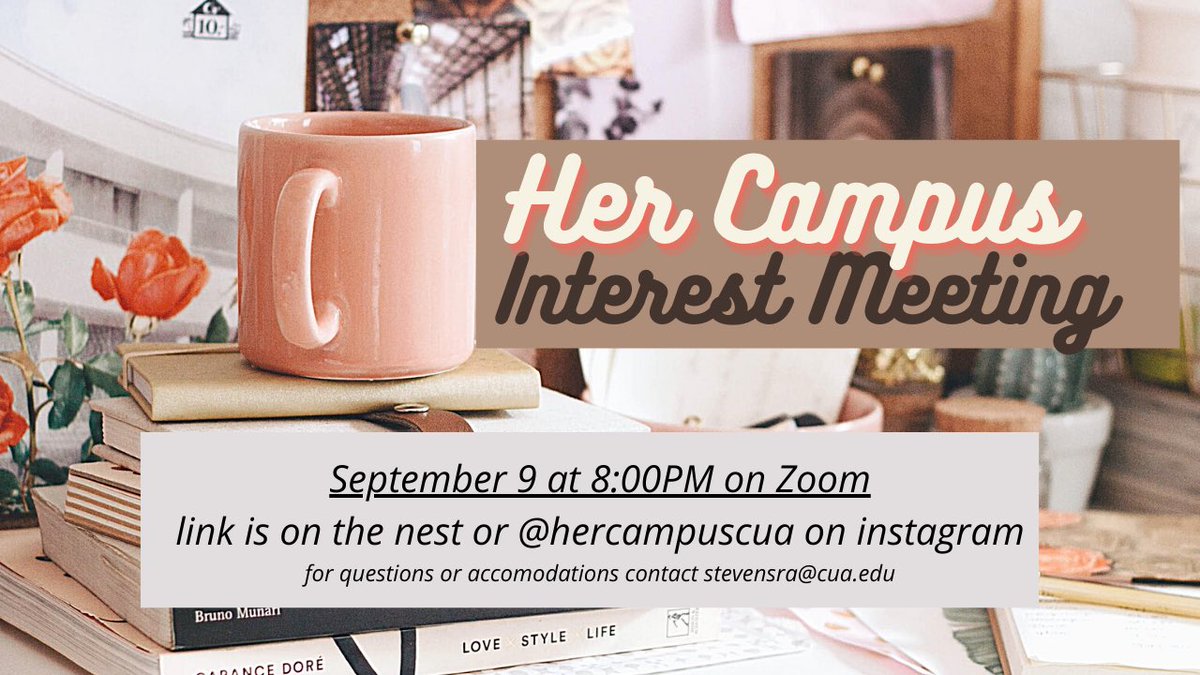 Hey queens! If you were waiting for a sign to join her campus, here it is! Our first interest meeting of the year will take place tomorrow September 9. See you there💖