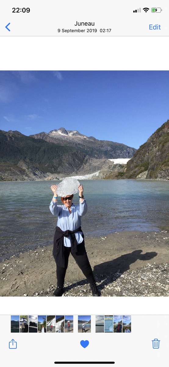 MacKenzieKelly's tweet photo. 12 months ago I had just embarked on my second Alaskan cruise.  This one was life changing for me meeting @mikemodzelewski on board.  He opened my mind so much to nature. Miss my travel adventures more than words can describe.  #gratitude 
#wanderlust #Alaska #glaciers https://t.co/TMHxzs7iht