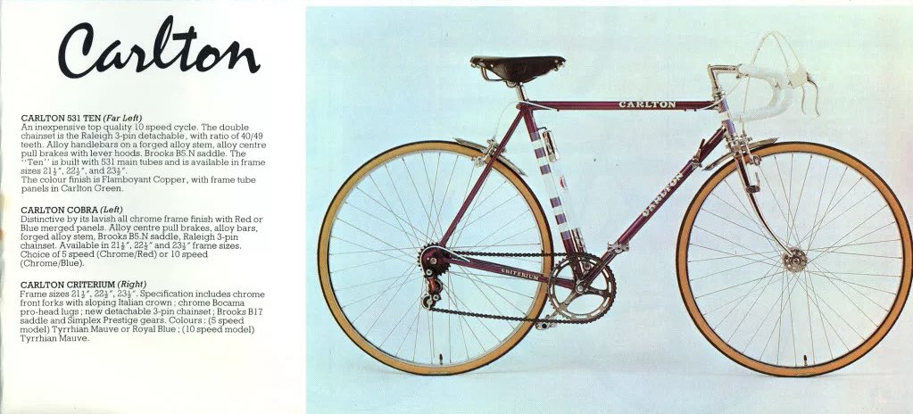 Picked this up tonight. 1972/3 Carlton Criterium. Good chrome, the paint has “patina”. No rust, it’s a stunning shade of Tyrrhian Mauve. I’ve got most of the period parts I need, but not perhaps the exact spec. It’ll take a few weeks to build.  #steelisreal  #carltoncycles