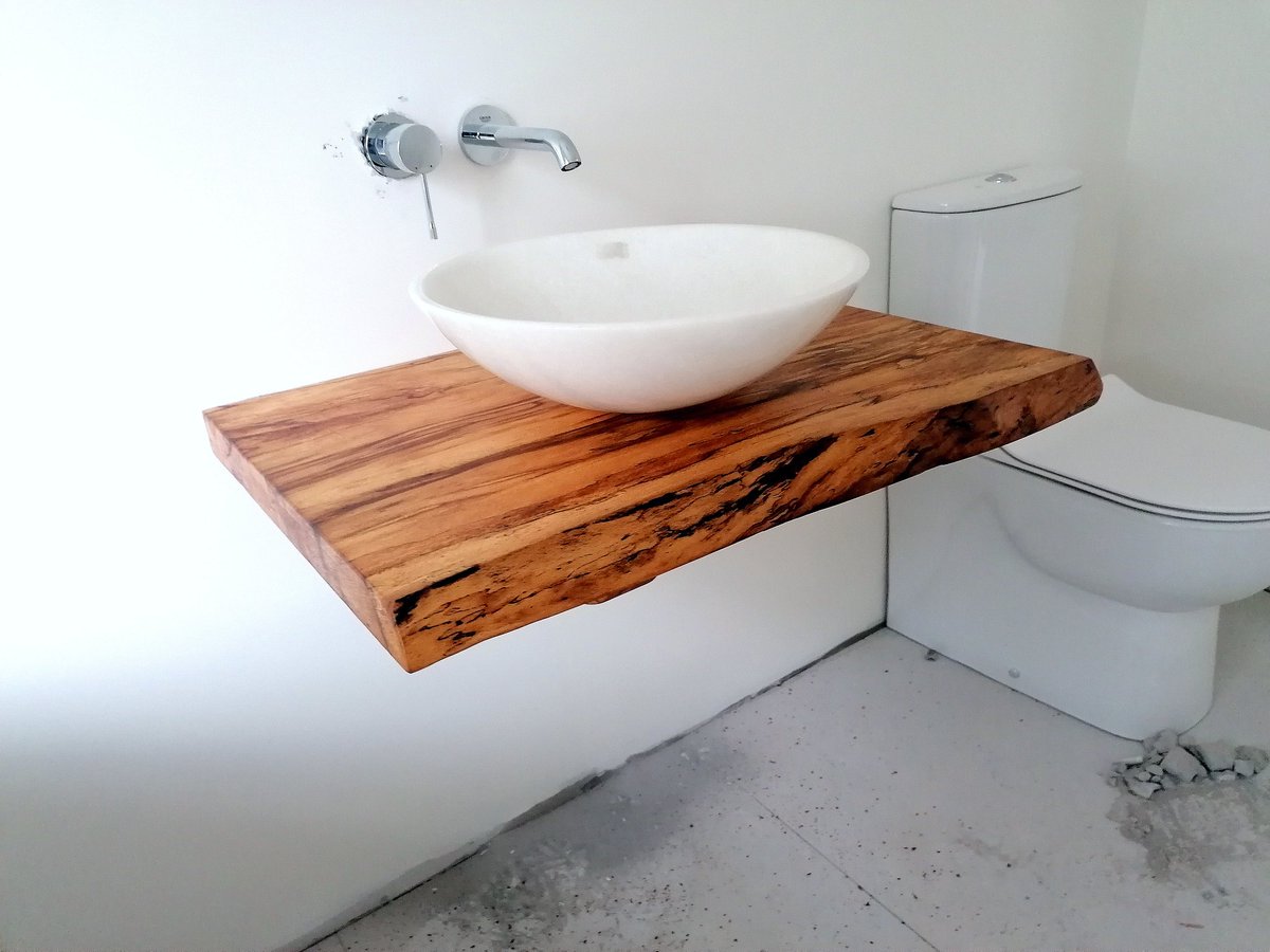 CustomMatrix's tweet image. Natural beauty... Irish Spalted beechwood floating beneath a basin.