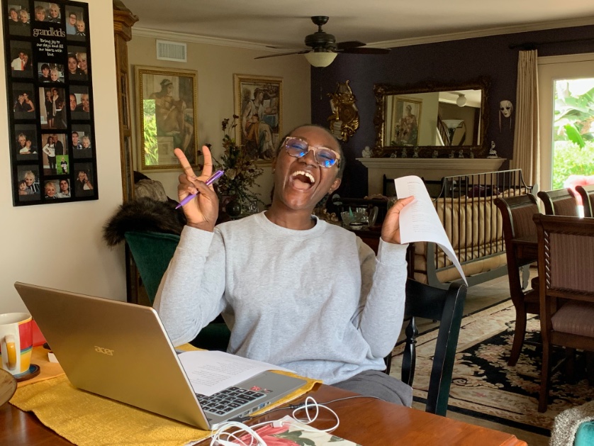 tryphena_yeboah's tweet photo. Going on Zoom in an hour with my cornrows and long poem https://t.co/lrXGRthLBt