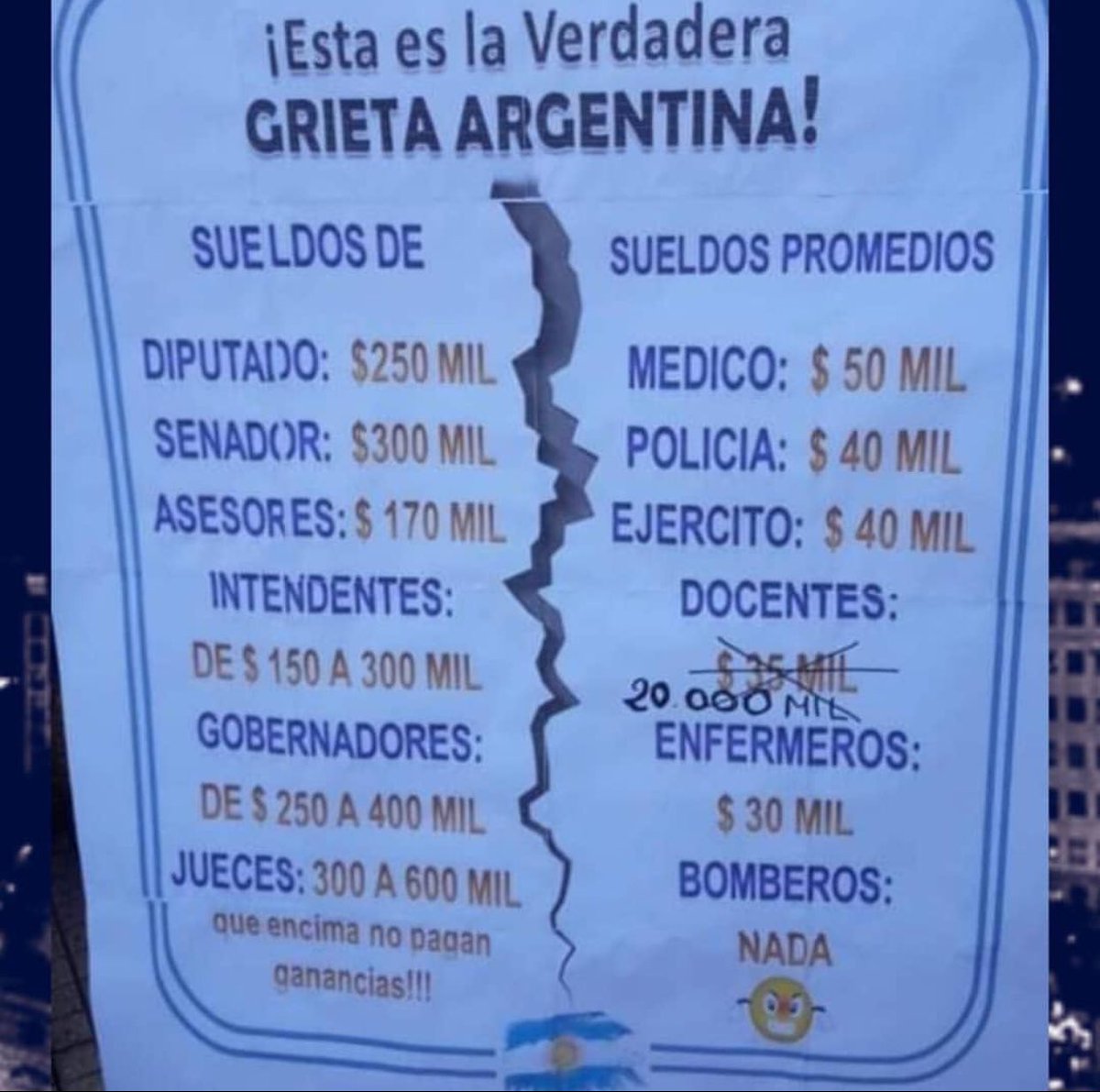 zafiazul's tweet photo. La verdadera #grieta
(Fuente: Milei) https://t.co/oOjNxlhA0i