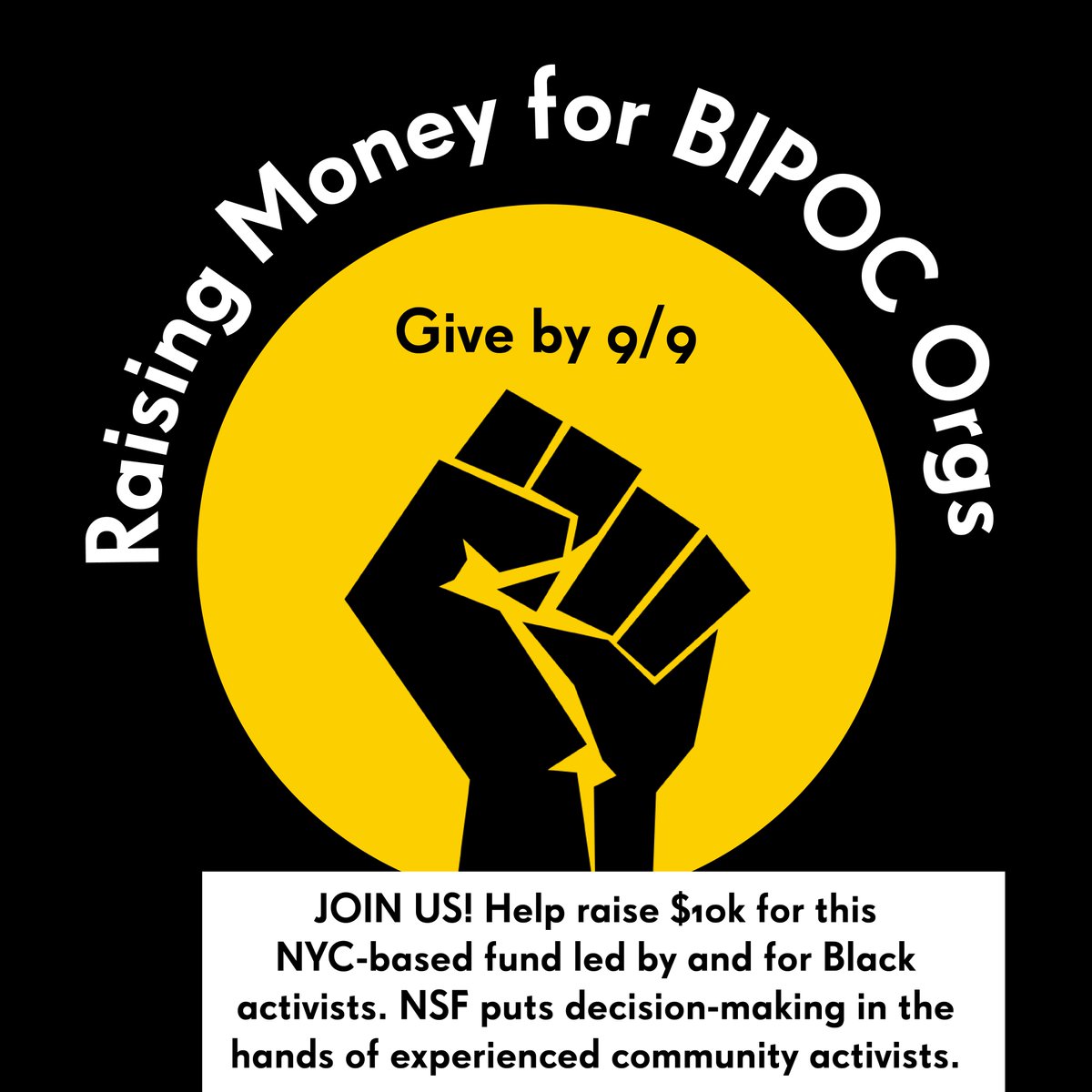 1 more day to give! Join the <a href="/RSClarkFdn/">Robert Sterling Clark Foundation</a> Sterling Network campaign to support Black-led CBOs. The North Star Fund’s Let Us Breathe Fund supports Black New Yorkers fighting police violence &amp; structural racism. Donate to ground NYC in justice and equity: b.link/letusbreathe